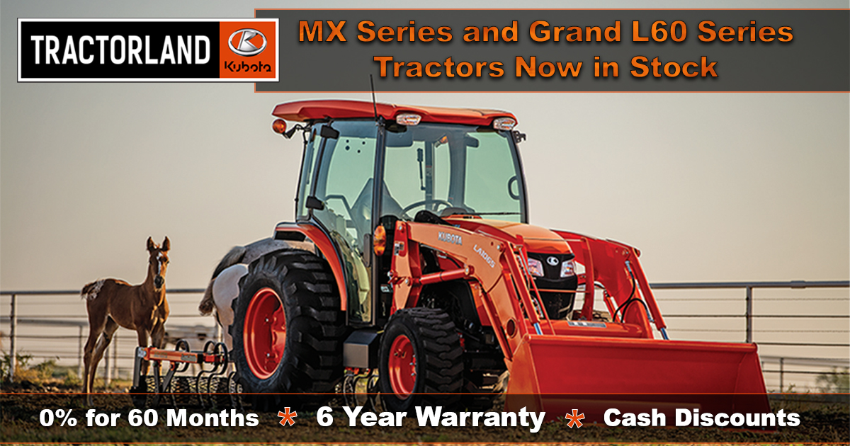 MX &amp; Grand L60 Series in Stock @ Tractorland

More Info Here:
tractorland.ca/--kubota?path=…
tractorland.ca/--kubota?path=…