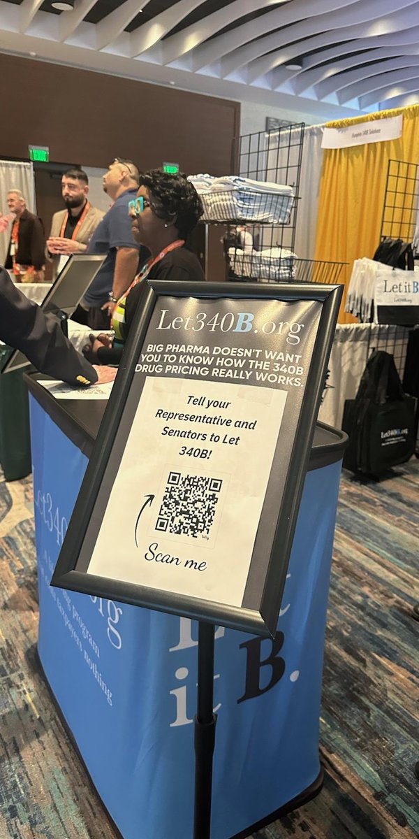 AHFcares's tweet photo. Our team is networking with others in the #340B community to get folks to write their members of Congress. We're asking them to #Defend340B from attacks from big drug companies. If you're at the #340BConf in San Diego, stop by our booth! #Let340B https://t.co/yTduAPiovt