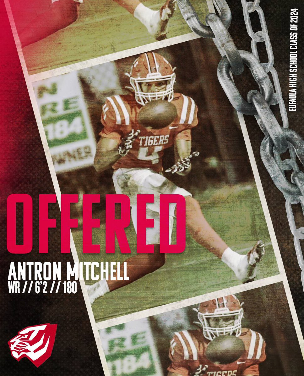 Eufaula Football (@eufaulafootball) on Twitter photo Congratulations to Antron Mitchell on receiving an offer from the University of West Alabama! <a href="/Antron_12/">Antron Mitchell</a> <a href="/uwa_football/">West Alabama FB</a>
#OneTeamOneTownOneTradition
#TigerNation
📸 <a href="/JeffLeePhotogr1/">Jeff Lee Photography</a> Congratulations to Antron Mitchell on receiving an offer from the University of West Alabama! <a href="/Antron_12/">Antron Mitchell</a> <a href="/uwa_football/">West Alabama FB</a>
#OneTeamOneTownOneTradition
#TigerNation
📸 <a href="/JeffLeePhotogr1/">Jeff Lee Photography</a>