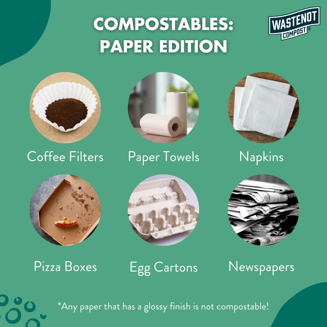 100% paper products can be composted with WasteNot 📰

Tell a friend 📢