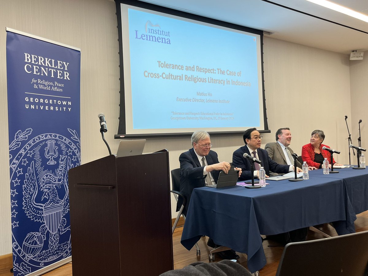 We just finished a fascinating discussion on a new Cross Cultural Religious Literacy program that’s trained 7000+ Indonesian school teachers, and its possibilities in much wider contexts. Stay tuned for summaries and recordings of this event with @GUberkleycenter