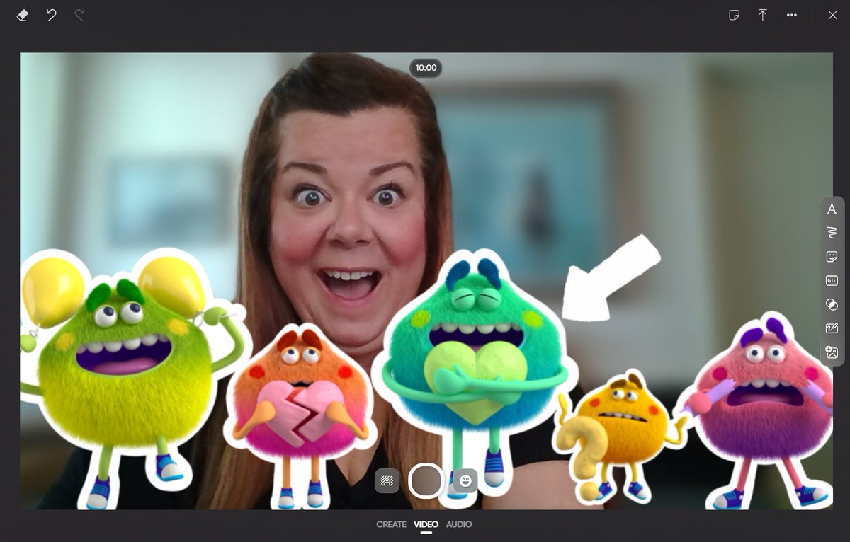 How you doin'? The #FeelingsMonster is in the Flip camera to help you share expressions and emotions 🤳 💖 #FlipForAll #SEL