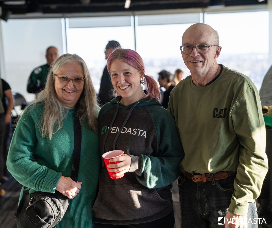 Vendasta's tweet photo. This past Friday, we had the pleasure of inviting our parents to Saskatoon HQ for Bring Your Parents to Work Day!  🎉
Thanks to everyone who joined us for the tours, All Hands meeting, game show, and the fabulous Happy Hour &amp; Karaoke Night! 🎤
#MyVendasta #ParentsDay #PrairieTech https://t.co/OSyX4874fw