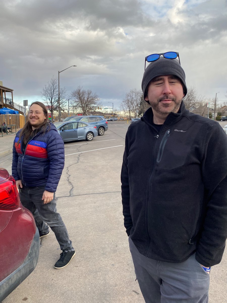 I had to drop Eric off so he can record with his other band. Dang Eric.