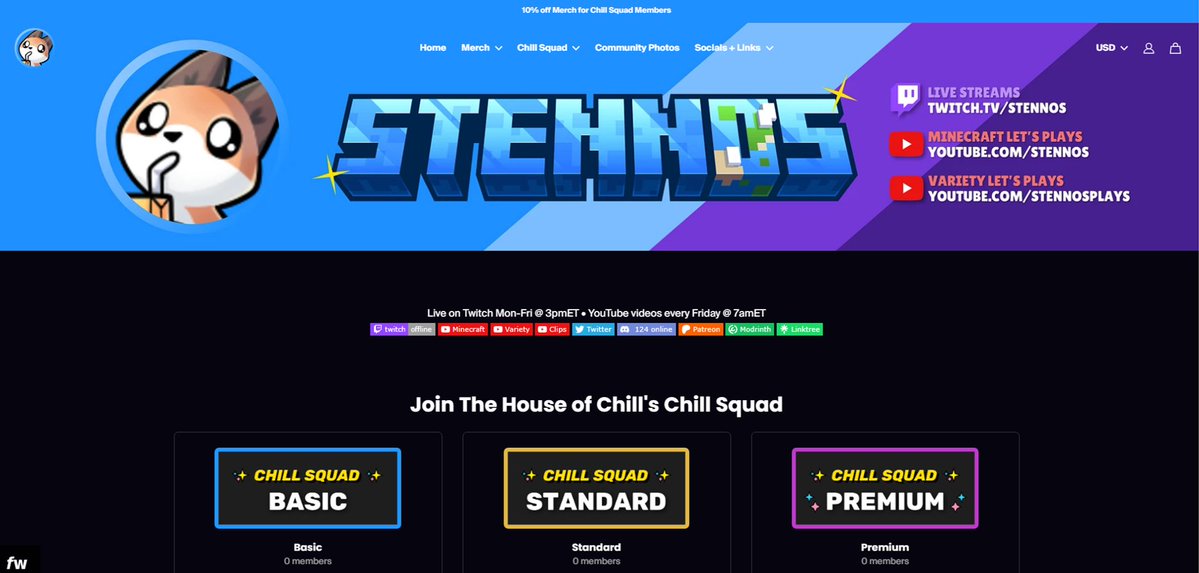 I've launched a merch line and relaunched my website using <a href="/FourthwallHQ/">Fourthwall</a>!
I'm very excited to have everything in a single location, all white-label branded to me. So simple, so clean and so convenient for me and the community! Before/After pics below.
stennos.com