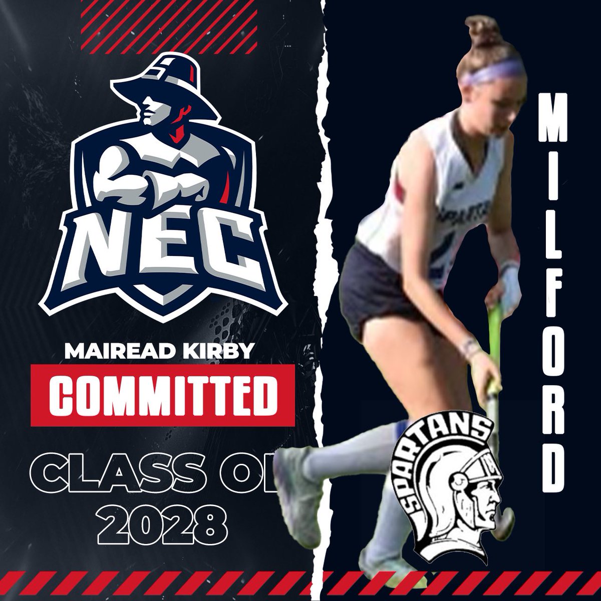 🚨COMMITMENT ALERT🚨NECFH class of 2028 Mairead Kirby from Milford, NH will be joining the Grims community this upcoming fall! #welcome #necfh24 #gogrims #gnac #commitment #newhampshire #spartans