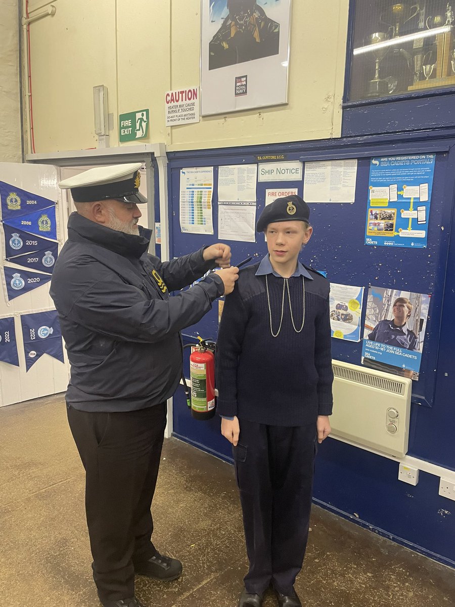 t_scapstone's tweet photo. Congratulations to O/C Hadley on being promoted this evening, thank you to the District Officer who was visiting the unit this evening and stepped in at short notice.
#devondistrictseacadets #southwestareaseacadets #seacadetsuk #startyourjourney https://t.co/RrZWn2UWx9