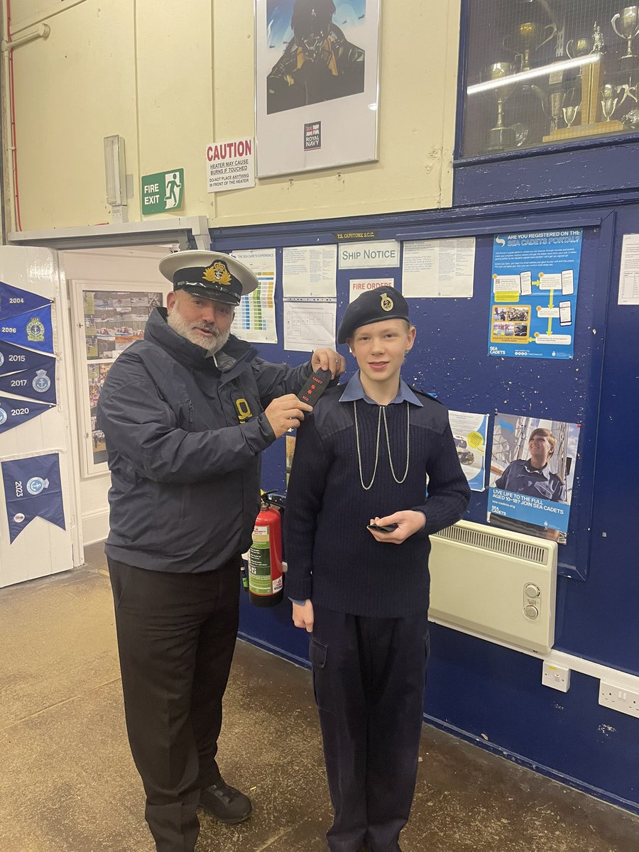 t_scapstone's tweet photo. Congratulations to O/C Hadley on being promoted this evening, thank you to the District Officer who was visiting the unit this evening and stepped in at short notice.
#devondistrictseacadets #southwestareaseacadets #seacadetsuk #startyourjourney https://t.co/RrZWn2UWx9