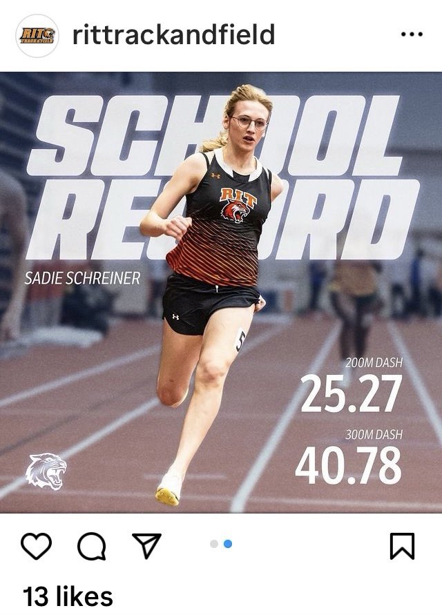 Riley_Gaines_'s tweet photo. The thing that never happens happened again

Male, Sadie (Camden) Schreiner, broke two more women's collegiate records at @RITtigers

Women's records mean nothing if they're set by men https://t.co/wtveNpPqsn
