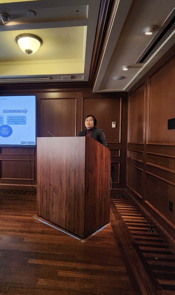 We were honored to host Minister for Foreign Affairs of the National Unity Government of Myanmar <a href="/ZinMarAungNUG/">Zin Mar Aung</a> for a student roundtable discussion on the women-led, nonviolent opposition movement against the illegal military coup in #Myanmar.