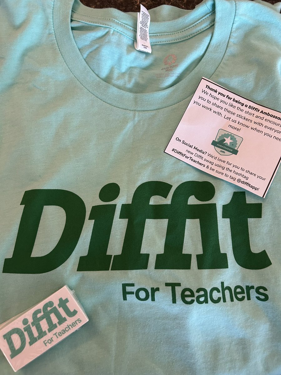 sjdoxey's tweet photo. @DiffitApp so excited! I got merch today :) can’t wait to share Diffit with my colleagues and friends. https://t.co/9V4OsbzgtC