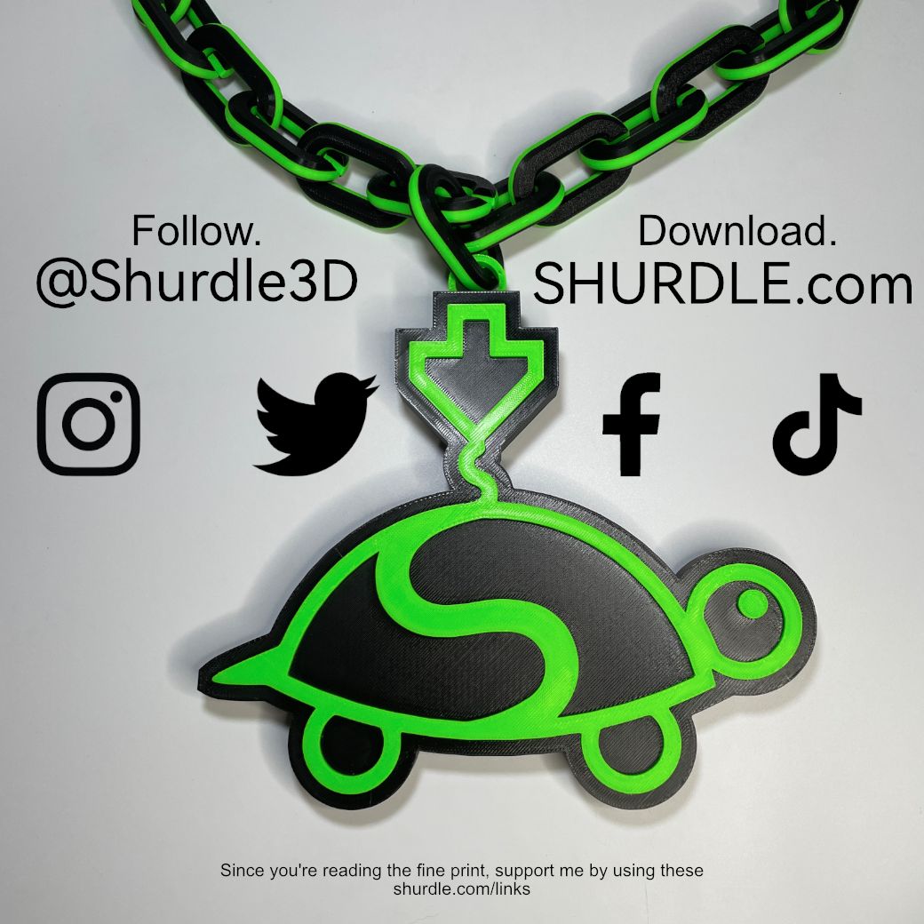 Introducing the @polymaker_3d  PolyChain 😂 available to download now! 

Find chain links on the model page.

#SHURDLEdotCOM #Shurdle3D