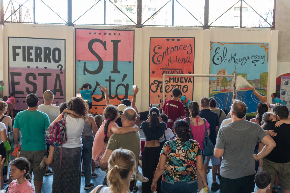 Inauguración del mural y juegos con los papás y las mamás en el poli #MartinFierro #ColoniasBA