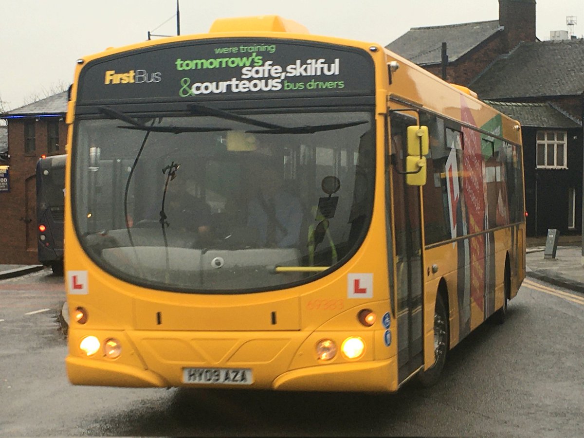 Bustweeter's tweet image. First Potteries (69383) HY09 AZA the second of the 2 new driver trainers. Arriving in Hanley Bus Station this afternoon. #firstpotteries #buses #drivertrainer #PublicTransport #stokeontrent #Staffordshire