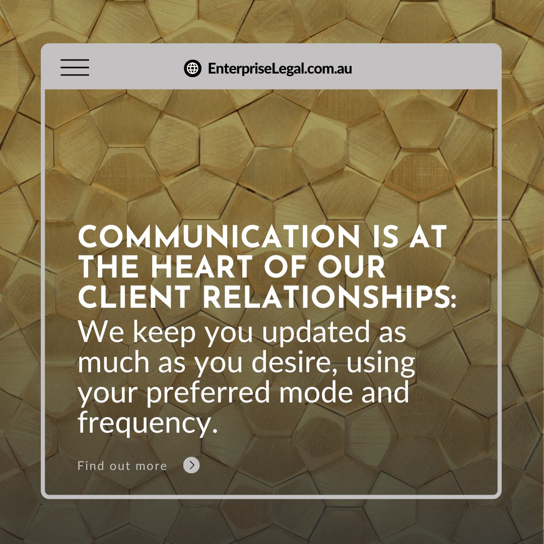 EnterpriseLegal's tweet photo. At Enterprise Legal, we understand the power of effective communication. 
It's not just about legal counsel, it's about forging enduring partnerships. We prioritise trust, reliability, and a steadfast commitment to keeping you at the helm of your legal matters. 💼✨ https://t.co/Xi6rNDMhyM
