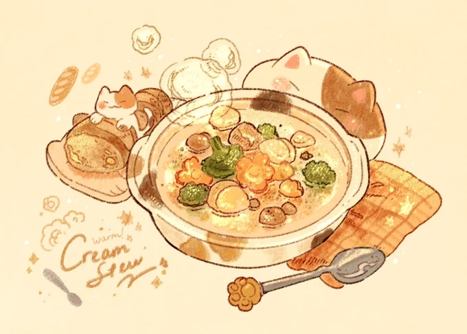 ✨ingredients series is here again! ✨

We're making delicious and warm cream stew tonight ☺️ 🥘🫕 please, have a lot! 