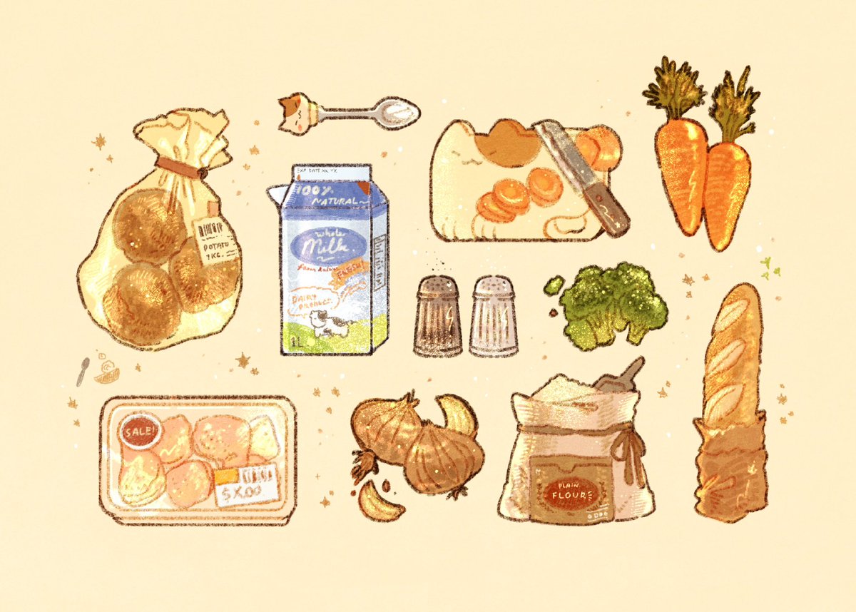 ✨ingredients series is here again! ✨
We're making delicious and warm cream stew tonight ☺️ 🥘🫕 please, have a lot!