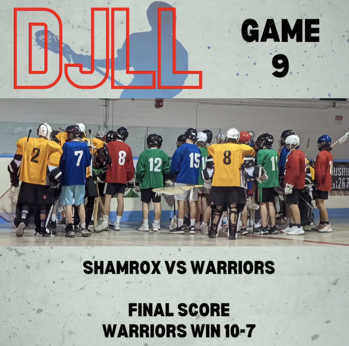 JllDurham's tweet photo. The Warriors win 10-7.

Up next our Final Game of the night. The Gaels lead the Warriors 6-2 at the half. https://t.co/yk0Riaa3Z4