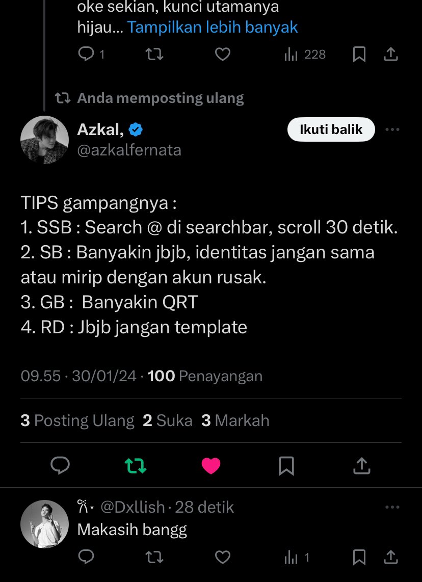 Saran usn buat gantii