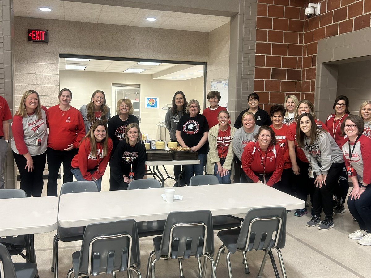 StWendelSchool's tweet photo. Tonight for Catholic Schools Week the teachers and staff made dinner for all our Saint Wendel families to say “thank you.” Everyone enjoyed playing bingo and winning some awesome prizes! #CSW2024 #ncea https://t.co/tsyFpIGVFi