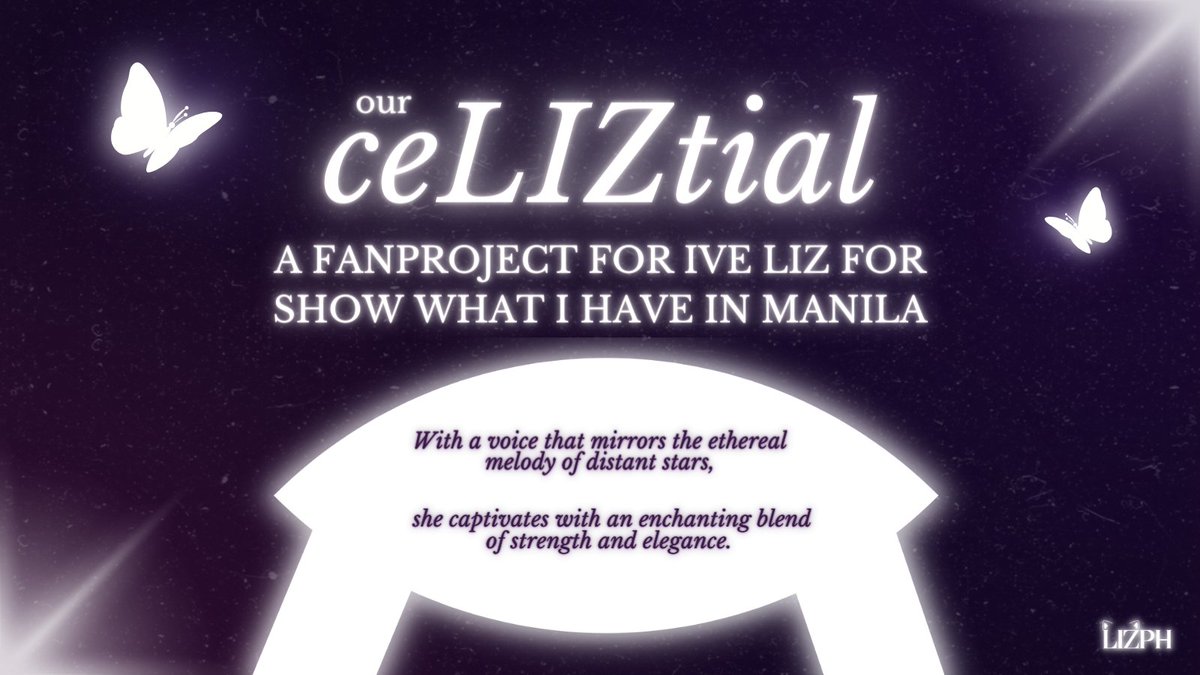 LIZPH_'s tweet photo. 💫OUR CELIZTIAL💫

A FANPROJECT FOR IVE LIZ FOR SHOW WHAT I HAVE IN MANILA

*Take note that only the gifts are up for approval. The welcome ads are already final.

💜DONATE HERE: https://t.co/krQEwwHnJv

#OurCeLIZtial_FANPROJECT
#LIZ #LIZPH
#SHOW_WHAT_I_HAVE_IN_MANILA https://t.co/U9l9ZVogr7