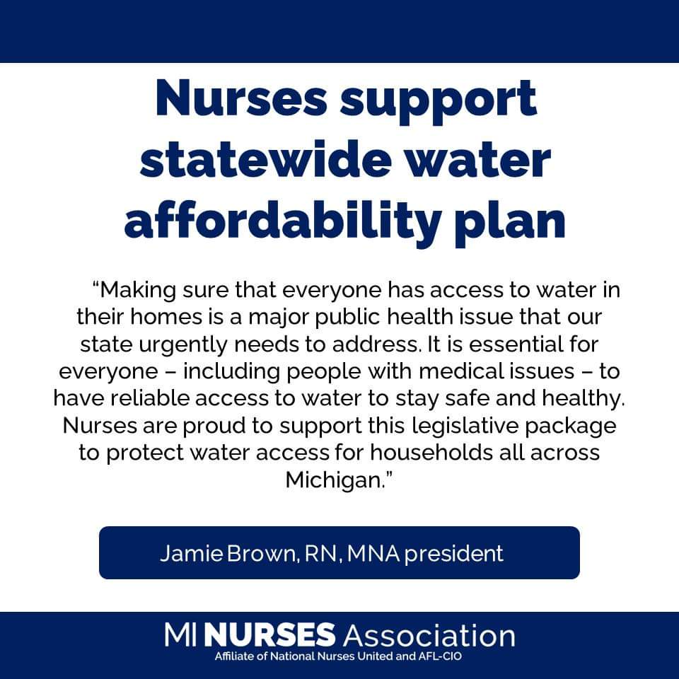 Thank you @minurses and @NASWMI for announcing your support for the #wateraffordability bill package today!! #mileg