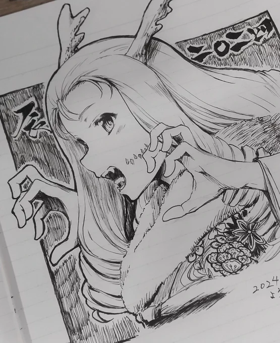 そういえば今月大洗で描いたもの上げてなかったのでペタリ
ギャラリーさんのノートにてマリー様! 