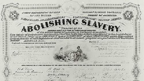 HFensterman's tweet photo. “My ancient faith teaches me that ‘all men are created equal;’ and that there can be no moral right in connection with one man's making a slave of another.”
- Abraham Lincoln
The #13thAmendment was passed on this day in 1865, a monumental day for America.
#ThirteenthAmendment https://t.co/YE8a7w0shv
