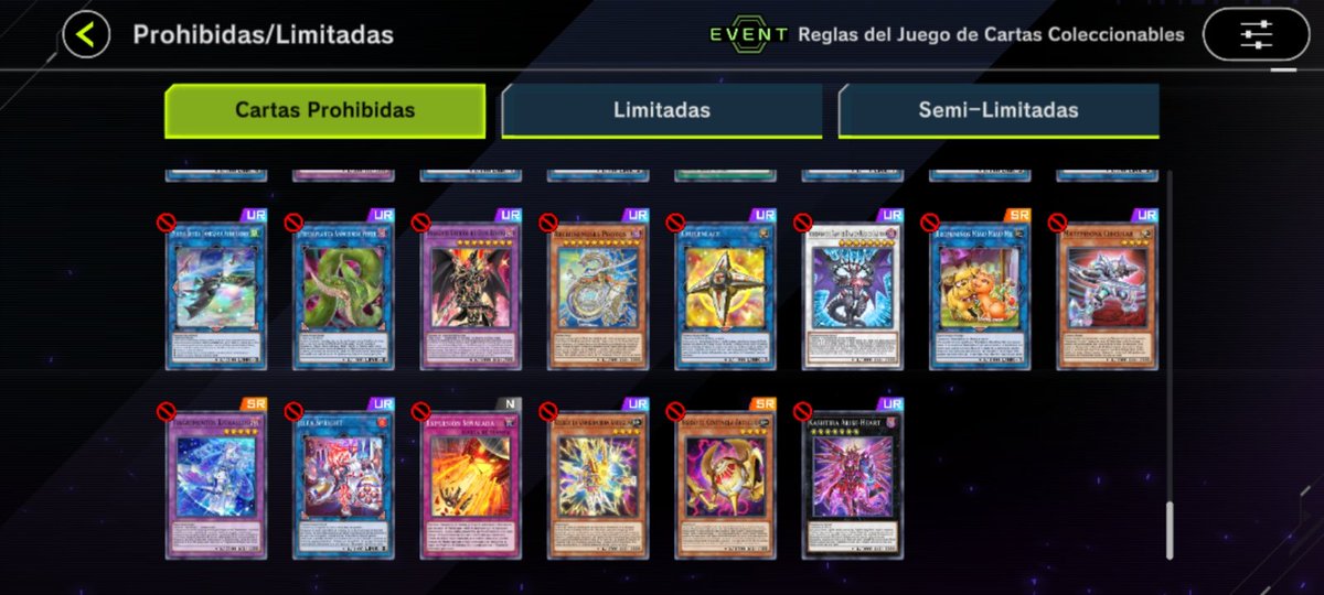 NaroMediaView's tweet photo. Lo que muchos querían, el evento de TCG en Master Duel saca su banlist y ahi tenemos al rey de los lloros.
Pero del otro lado tenemos al que no saldrá porque luego no juegan otra cosa jajajajja
#MasterDuel #maxxc #dragoon #yugioh #YuGiOhMasterDuel https://t.co/0XeqzfOfQQ