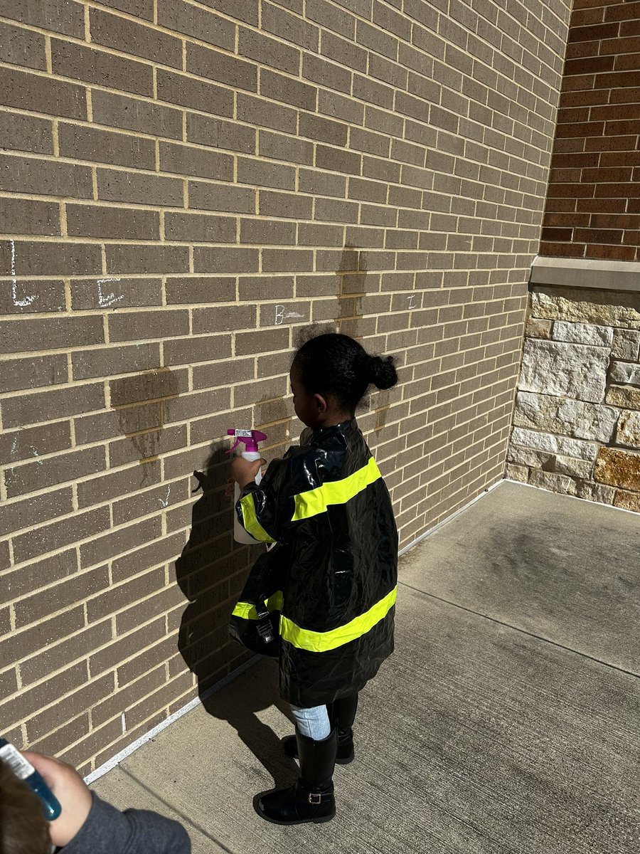 These firefighters worked hard putting letter and shape fires out today! #bengalpride