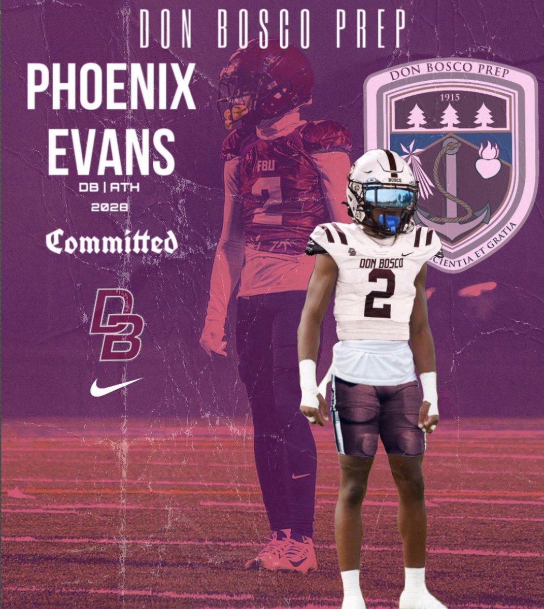 I’ll be attending Don Bosco Prep for my High School Career looking forward to competing.