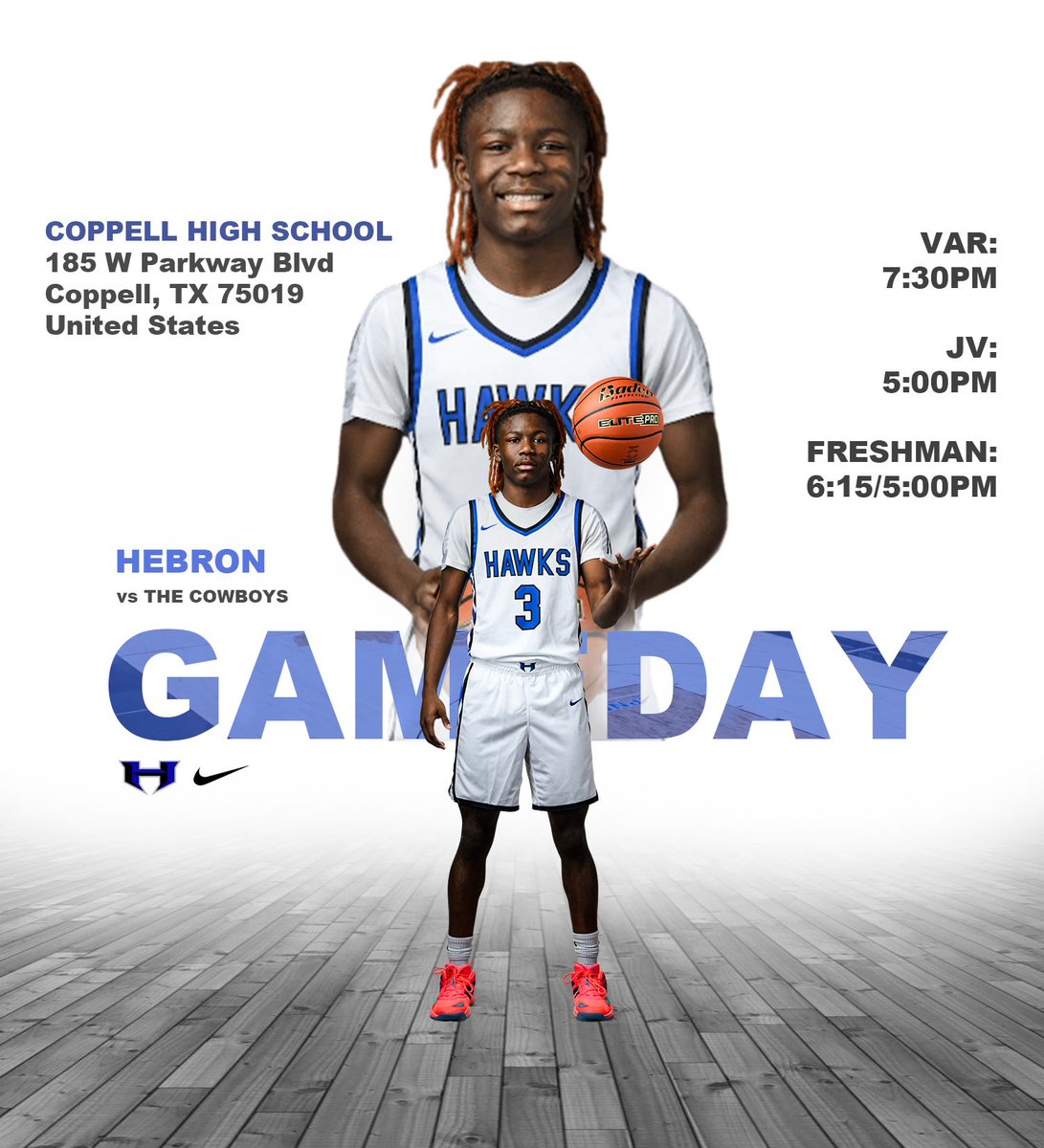 HebronHawksBB's tweet image. 🔵⚪️ 🏀Game 10 of District🏀🔵⚪️

Come out and support your Hawks

🆚  @coppellhoops 
📆  Tomorrow - Jan. 30th
📍  Coppell HS
#Round10ofTheFight #ItsJustWork #Toe2Toe