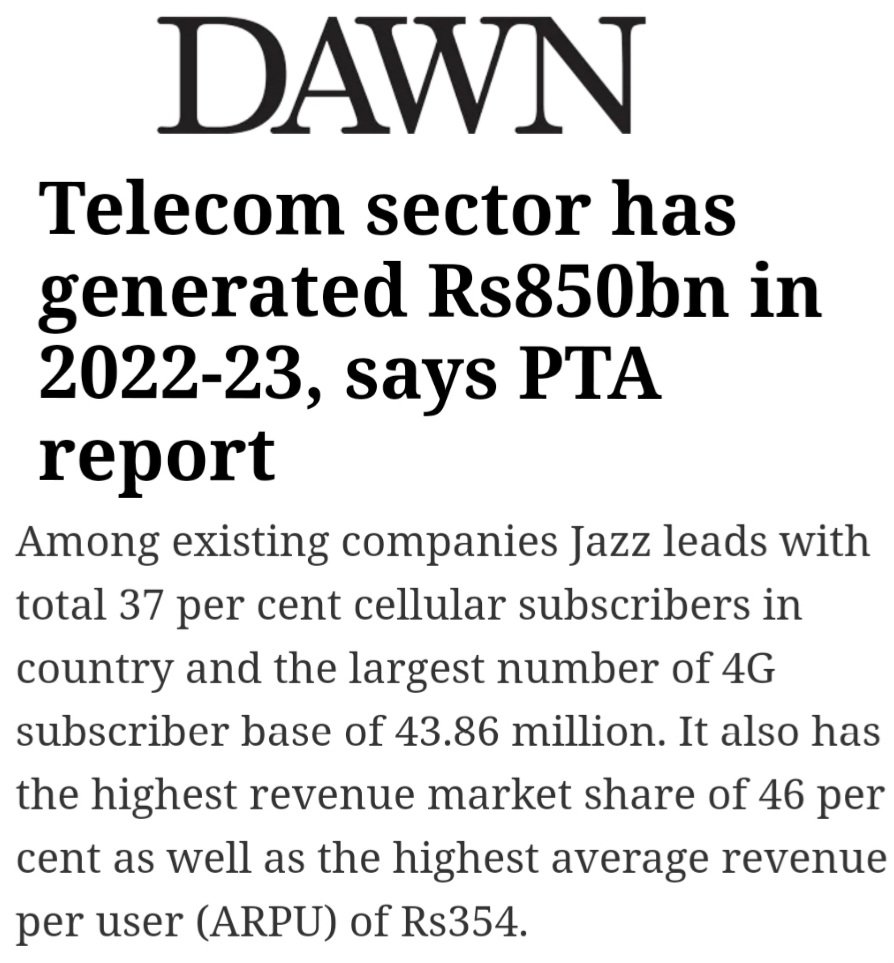 mkhayyams's tweet photo. Role of @VEONGroup's @jazzpk in Expanding Pakistan's Telecom Industry

- Cellular subs market share increases to 37%

- Revenue market share exceeds 46%

- Largest 4G subscriber base of 43.8m

- With an unwavering committment to empower people thru tech

https://t.co/rn3VZVWhNX https://t.co/ddeinqbNDX