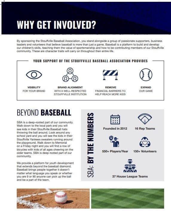 ‼️House League Sponsors Needed 

company logo on HL jerseys
social media shout outs l
email blast to all our families
opportunity to promote your business 
logo placed on stationary at year end volunteer banquet and MORE!  Message info@stouffvillebaseball.com for more info!