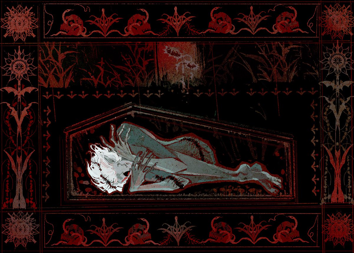 erstatata's tweet image. #BaldursGate3 #Astarion #BG3fanart Trapped in a coffin/Months wishing only for death.