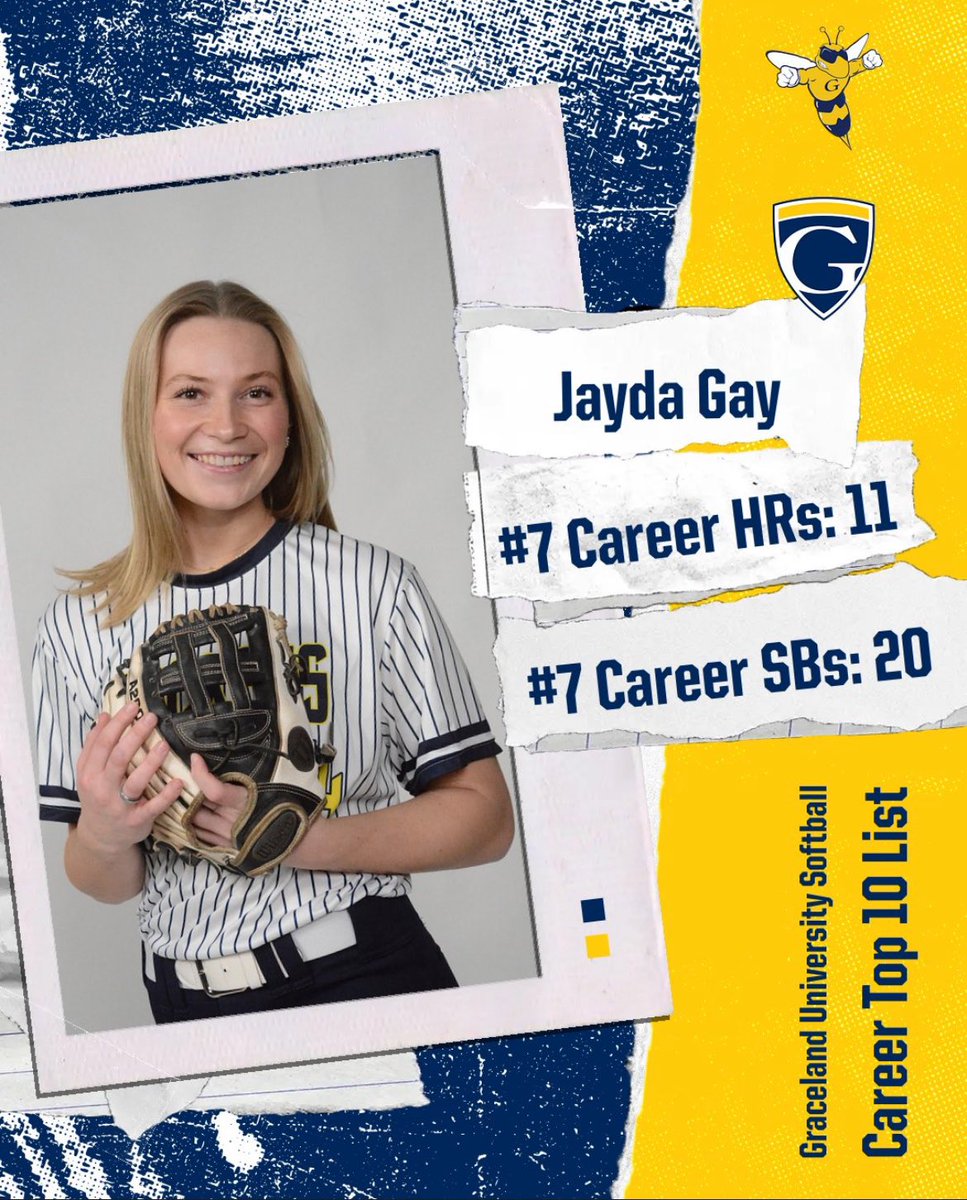 softball_gu's tweet photo. We have some movement on the GUS Career 10 Ten Lists! After this past weekend, our very own Jayda Gay has moved up to #7 on both the Home Run and Stolen Base lists! 💨 💥 #SpeednPower https://t.co/fcdKbtu20o