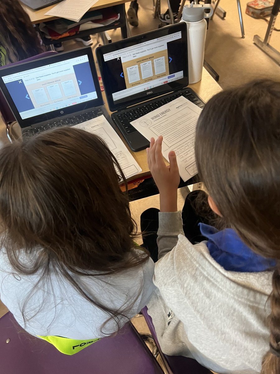 Jen_Teaches24's tweet photo. Tying energy and electricity together with a fun Mystery Science activity! Students investigated advantages/disadvantages of alternative energy sources and which would work best for their town!☀️💨💧💡 @ElbridgeGaleES #STEM https://t.co/Xj2VQwbJ9o
