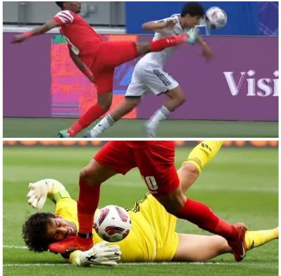 بعض حالات تستوجب كرت احمر كانت خطيرة لم يشير الحكم حتى كرت اصفر 
😳😳
#IraqRematchForJustice