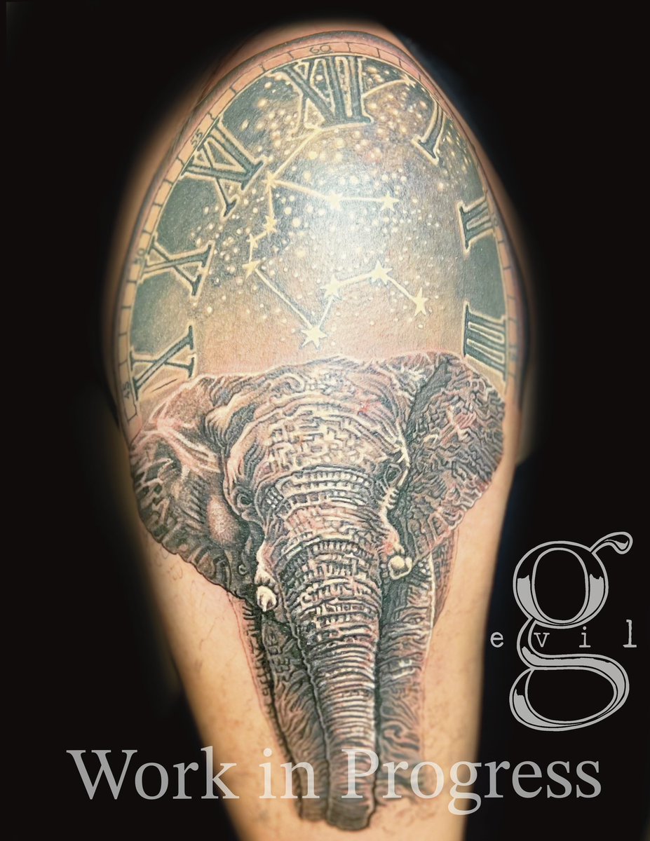 evilgeniusdm's tweet photo. Work in progress #elephant #tattoo !!! Book a free consultation today!250-938-4676
#kelownatattoo https://t.co/EaDDcBZcDd