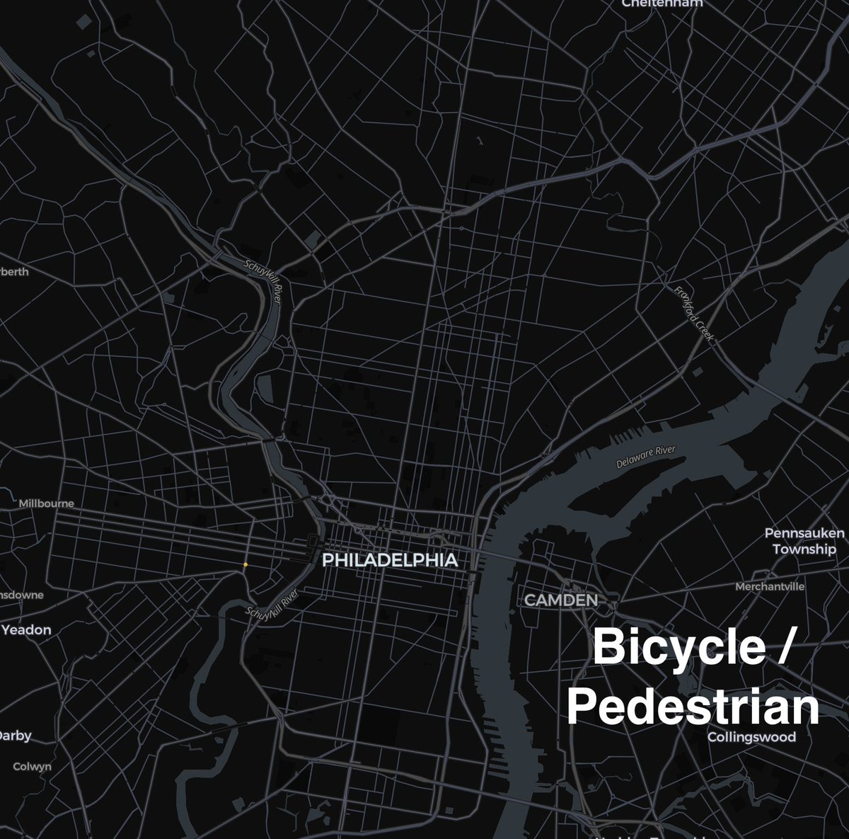 civic_grit's tweet photo. Philadelphia crash data from 2018-2022, filtered to only crashes involving pedestrians and injuries: https://t.co/wz8M1dvJza