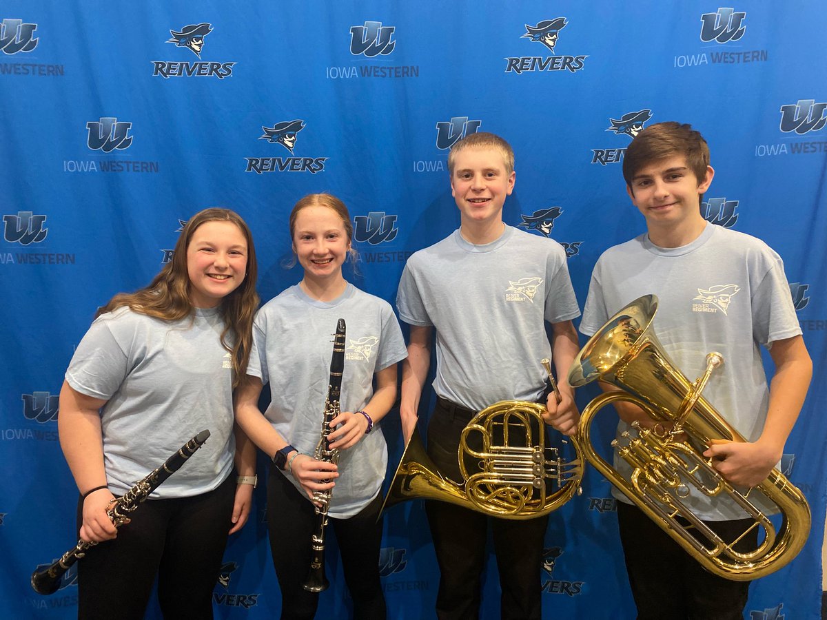 sdarockets's tweet photo. Congratulations to these students on their successful day at Iowa Western honor band. 
JH Taylor, Hailey, Gavin, Seth and HS Jack, Cash, Brenna, Luke, and Jace https://t.co/7t84R3IU5E