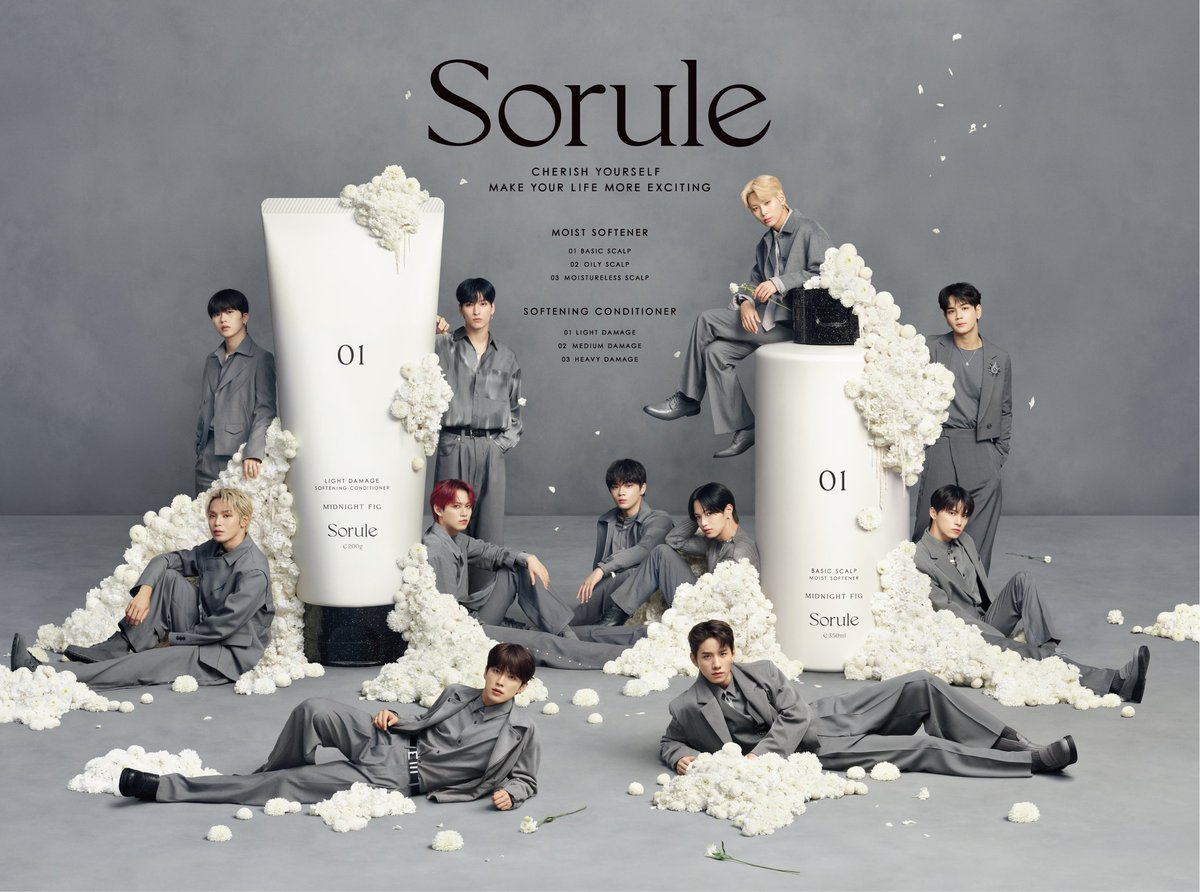 official_jo1's tweet photo. JO1がヘアケアブランド
「Sorule（ソルレ）」ブランドアンバサダーに就任しました✨

アンバサダー特設ページ
https://t.co/wPdDgkbZJG

キャンペーンやポップアップも開催決定！
Soruleオフィシャルアカウント
（＠sorule_official）にて発表いたします🫧

#JO1 #ソルレ #sorule #JO1とソルレダヘア https://t.co/rWPLP6115L
