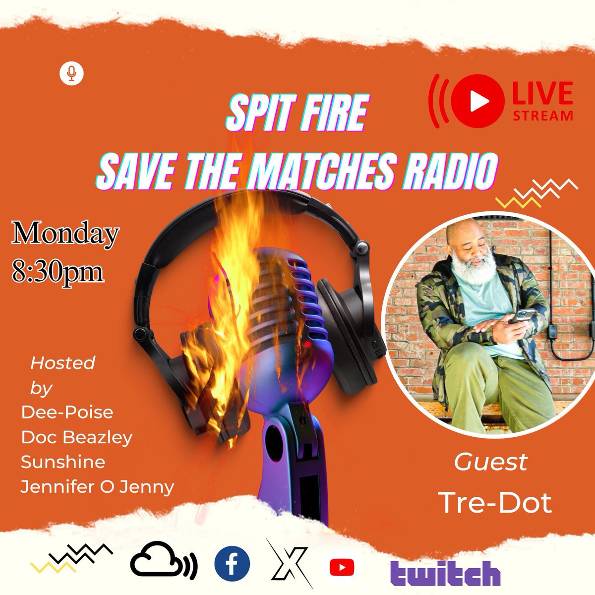 Tonight live we’re welcoming <a href="/BOSSTREDOT/">BOSSTREDOT</a>  on #spitfiresavethematchesradio