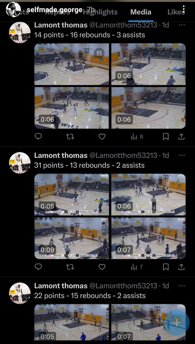 Lamont Thomas 
Class of 25'
6'3" 224lbs  Wing 6'10
DE/TE
3 sport ATHLETE ( football, basketball, baseball)
eglover@bcps.k12.md
hudl.com/v/2Lv0uZ