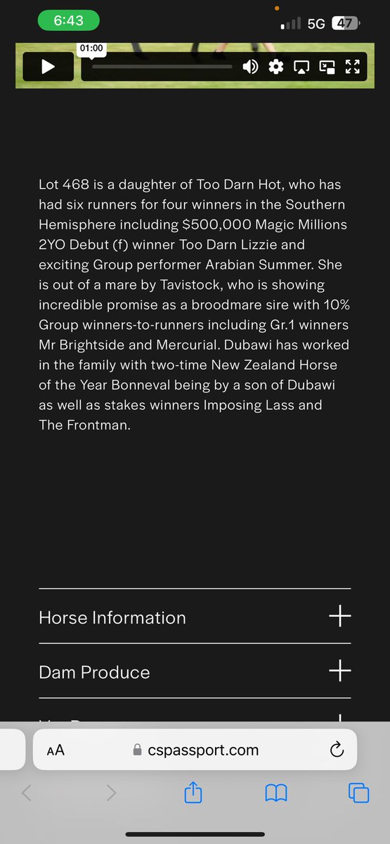 Lot 468 - TOO DARN HOT x TAVISPIRIT FILLY // <a href="/KarakaChat/">New Zealand Bloodstock</a> 

In conjunction with <a href="/MonarchRacing_/">Monarch Racing Syndications</a>   - SZR are pleased to present a hot first-season sire to our stable! 

A filly who was too darn irresistible! With a sire in fine form like this, this filly was a bargain buy! 

We