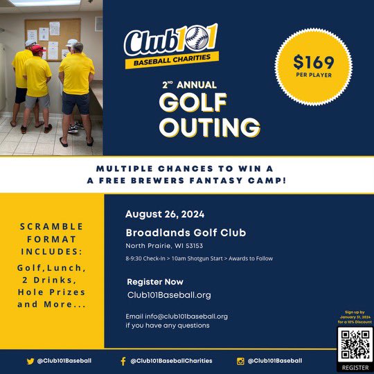 Club 101 Baseball Charities tweet media