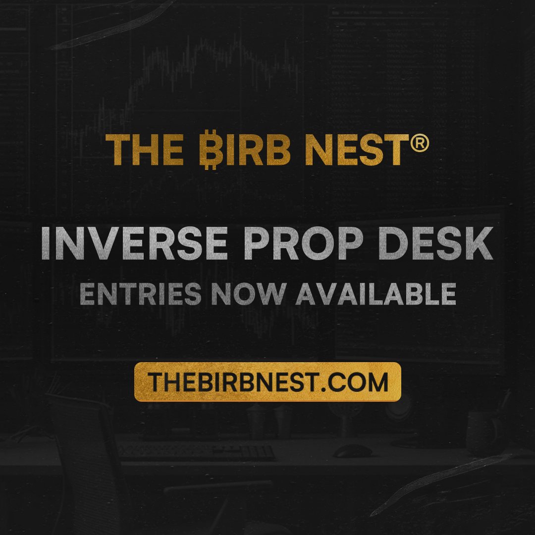 crypto_birb's tweet photo. BOOM! I'm excited to announce that after 8 months of work, TBN Inverse Prop Desk is live. Changing 10 lives every month, 4 seats left (apply: https://t.co/7RrosJpczs). To celebrate, I’m giving away 3x $100 to my followers.

To be eligible: Like, share &amp; tag a trader. GO! https://t.co/DheQvU5sjB