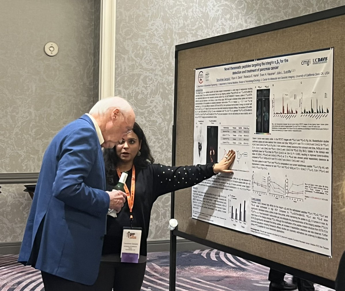 Dr Ganguly @juliesut8 visited by Nobel Laureate Dr Sharp. Grateful for his vision, compassion and leadership @SU2C @lustgartenfdn #SU2CScientificSummit