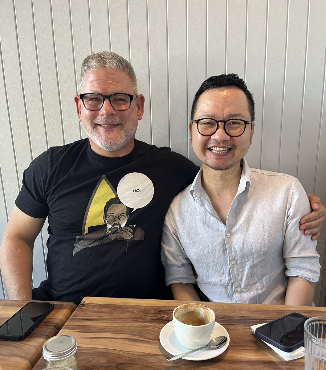 MikeKennedy1906's tweet image. Breakfast at #HelloSparrow in #StKilda with Grant and Huy.