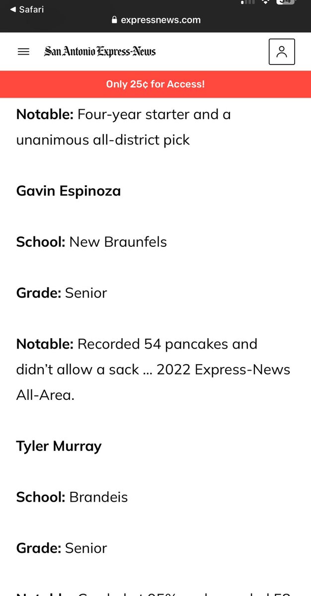 Gavin Espinoza (@gavinespinoza7) on Twitter photo Blessed to be named to 6a express-news all area football team back 2 back years! <a href="/NBUnicornFB/">NB Unicorn Football</a> Blessed to be named to 6a express-news all area football team back 2 back years! <a href="/NBUnicornFB/">NB Unicorn Football</a>